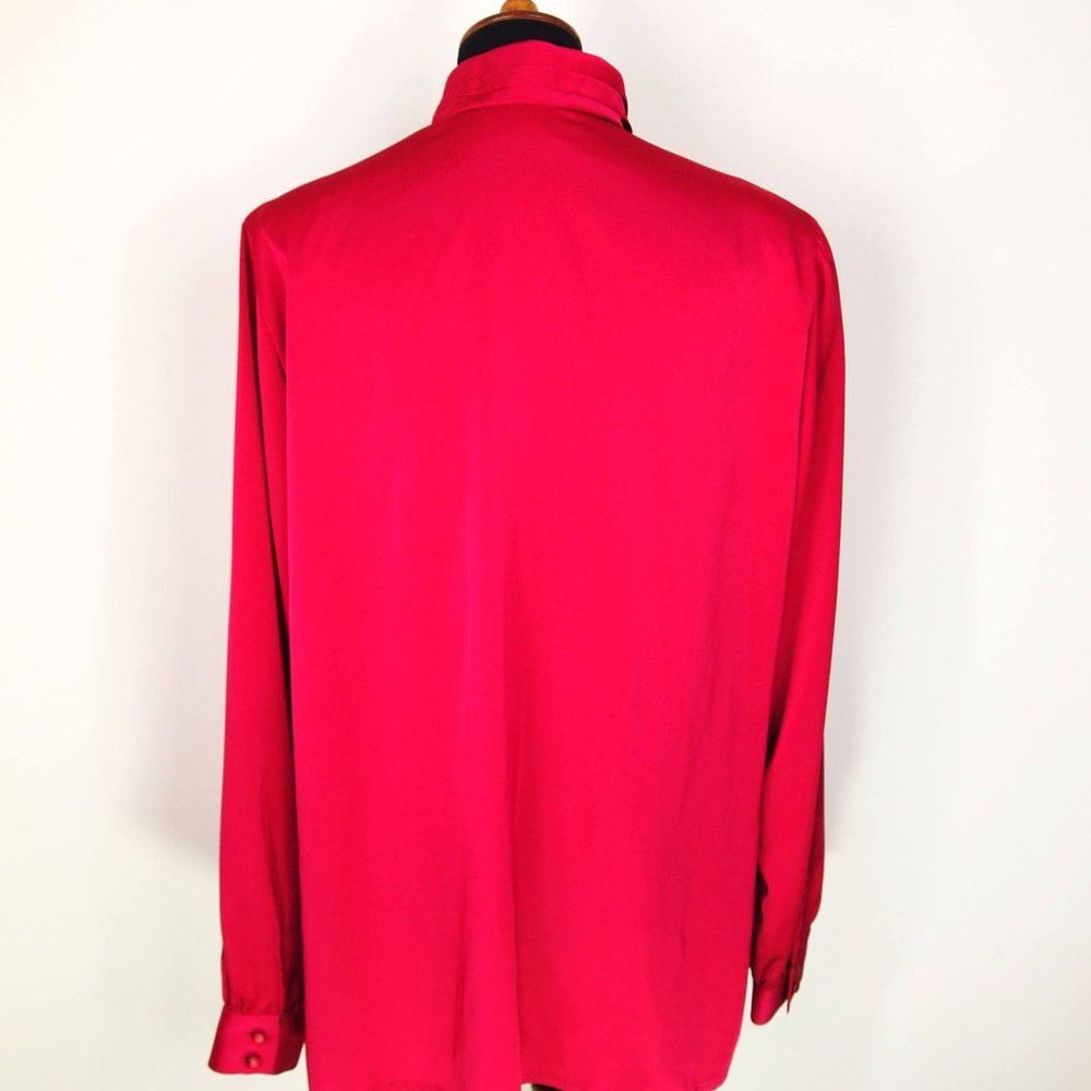 Vintage Pendleton Raspberry Turtle Neck Blouse Sz… - image 5